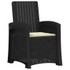 Chaise de jardin inclinable imitant le rotin 2 pcs PP 646336646336