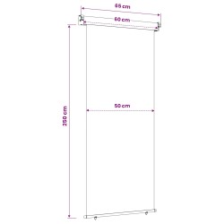 Store latéral de balcon 60 x 250 cm 100% polyester fer acier 646337646337