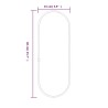 Miroir mural Noir 40x15 cm Ovale 646340646340