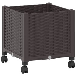 Jardinière avec Roues Marron 40 x 40 x 44 cm PP 646347646347