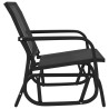 Chaise oscillante de jardin noir 61x76x87 cm textilène/acier 646348646348