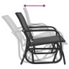 Chaise oscillante de jardin noir 61x76x87 cm textilène/acier 646348646348