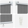 Store enrouleur extérieur à 90% de blocage UV Gris clair HDPE 646349646349