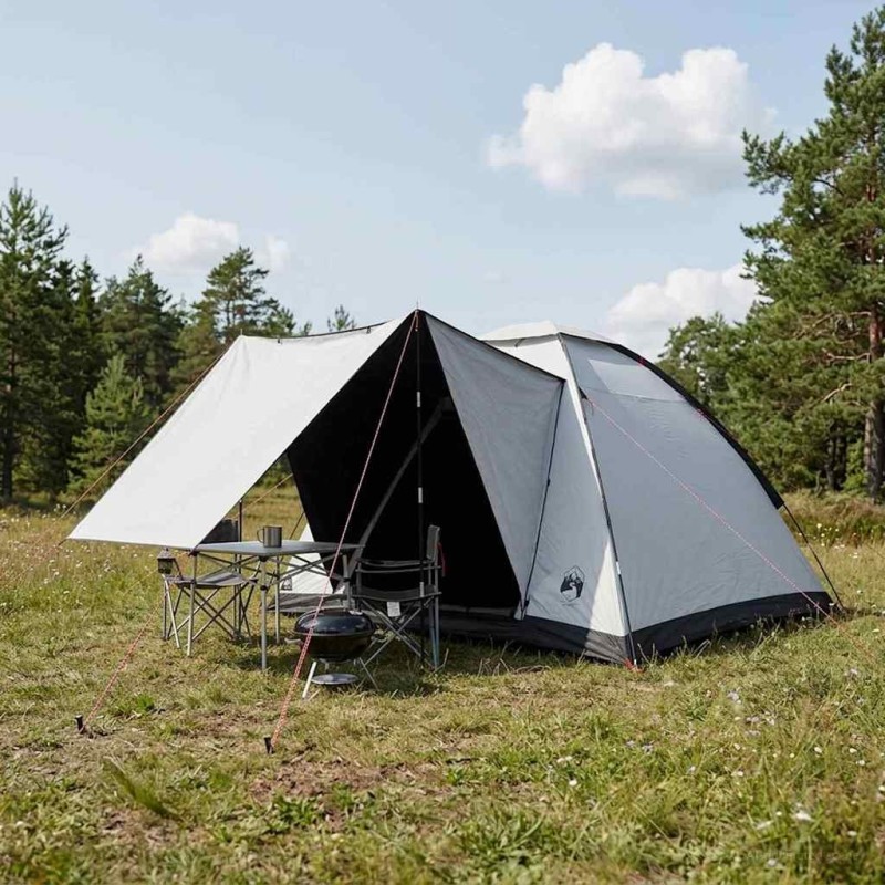 Tente de camping avec toit Blanc Occultant 275 x 215 x 125 cm 646353646353