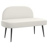 Banc rembourré avec dossier Blanc 110 x 60 x 76 cm Simili cuir 646354646354