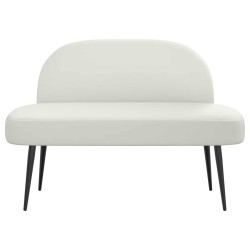 Banc rembourré avec dossier Blanc 110 x 60 x 76 cm Simili cuir 646354646354