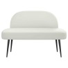 Banc rembourré avec dossier Blanc 110 x 60 x 76 cm Simili cuir 646354646354