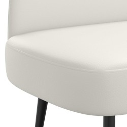 Banc rembourré avec dossier Blanc 110 x 60 x 76 cm Simili cuir 646354646354