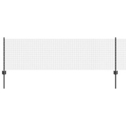 Clôture en fil soudé avec poteaux 50 x 0,6 m Gris Maille 646357646357