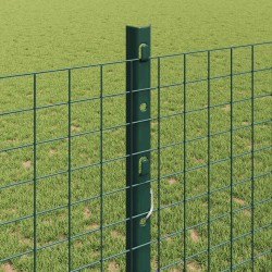 Clôture en fil soudé avec poteaux 50 x 1,2 m Vert Maille 646358646358
