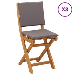Chaises de bistrot d'extérieur 8 pcs Gris foncé 38 x 46 x 85 cm 646359646359