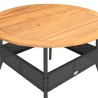 Canapés de jardin 2 pcs avec coussins Noir Résine tressée 646365646365
