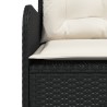Canapés de jardin 2 pcs avec coussins Noir Résine tressée 646365646365