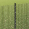 Clôture en fil soudé avec poteaux 10 x 1,4 m Gris Maille 646368646368