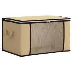 Boîte de rangement avec fenêtre latérale transparente Crème 646372646372