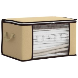 Boîte de rangement avec fenêtre latérale transparente Crème 646372646372