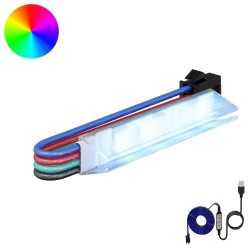 Bande LED 12 pcs Noir et Blanc 1745 mm Cuivre et plastique 646375646375