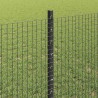 Clôture en fil soudé avec poteaux 100 x 0,8 m Gris Maille 646376646376
