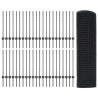 Clôture en fil soudé avec poteaux 100 x 0,8 m Gris Maille 646376646376
