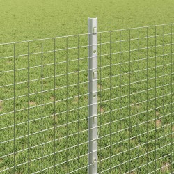 Clôture en fil soudé avec poteaux 25 x 0,8 m Acier galvanisé 646379646379