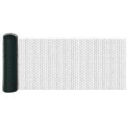 Clôture hexagonale avec poteau 25 x 0,6 m Vert Maille 646382646382