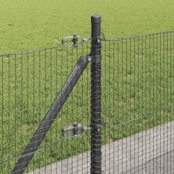 Clôture en fil soudé avec base en béton 100 x 0,6 m Gris Maille 646384646384