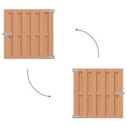 Porte de Jardin 100 x 100 cm WPC et Aluminium Marron 646393646393