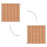 Porte de Jardin 100 x 100 cm WPC et Aluminium Marron 646393646393