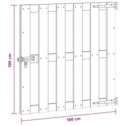 Porte de Jardin 100 x 100 cm WPC et Aluminium Marron 646393646393