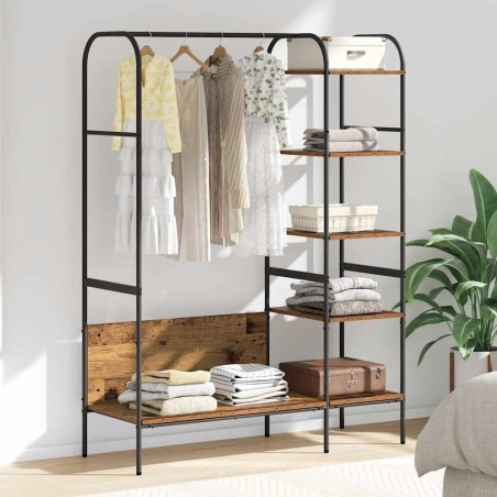 Porte-vêtements Marron 120 x 44 x 160 cm Bois d'ingénierie 646395646395