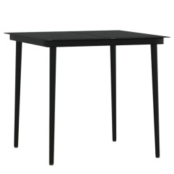 Ensemble à manger de jardin avec coussins 5 pcs Noir 646409646409