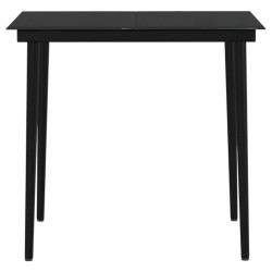 Ensemble à manger de jardin avec coussins 5 pcs Noir 646409646409