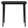 Ensemble à manger de jardin avec coussins 5 pcs Noir 646409646409