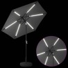 Parasol de jardin avec lumières LED et base 230 x 230 cm 646411646411