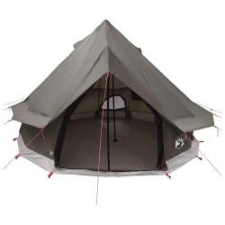 Tente Tipi Marron Gris 250 x 250 cm Polyester et Acier 646414646414