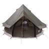 Tente Tipi Marron Gris 250 x 250 cm Polyester et Acier 646414646414