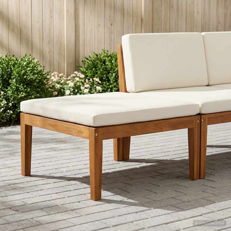 Repose-pieds Bois d'Acacia Massif Naturel 646415646415