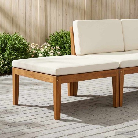 Repose-pieds Bois d'Acacia Massif Naturel 646415646415