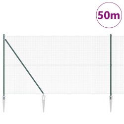 Clôture en fil soudé avec pointes 50 x 1,5 m Vert Maille 646419646419