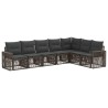 Ensemble de canapé de jardin 7 pcs Gris et Gris foncé polyrotin 646424646424