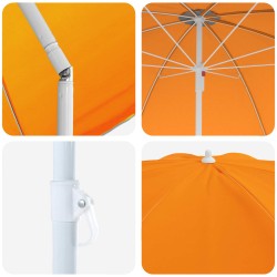 Parasol de jardin 240 cm polyester 170T Orange 646426646426