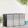 Rangement de poubelle à roulettes pour 3 poubelles Acier 646435646435