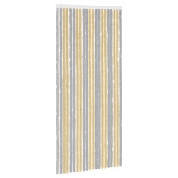 Rideau anti-insectes en chenille Gris et Beige 90 x 200 cm 646436646436