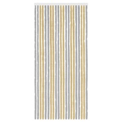 Rideau anti-insectes en chenille Gris et Beige 90 x 200 cm 646436646436