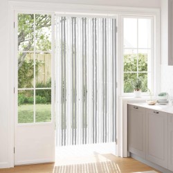 Rideau anti-insectes en chenille Gris clair et blanc 646440646440