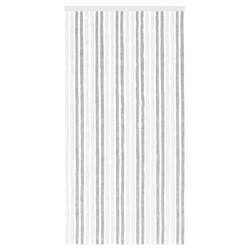 Rideau anti-insectes en chenille Gris clair et blanc 646440646440