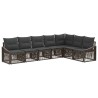 Ensemble de canapé de jardin 7 pcs Gris polyrotin 646442646442