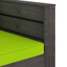 Salon de jardin 2 pcs avec coussins Bois imprégné de gris 646443646443
