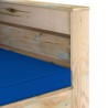 Salon de jardin 2 pcs avec coussins Bois imprégné de vert 646447646447