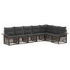 Ensemble de canapé de jardin 7 pcs Gris polyrotin 646455646455